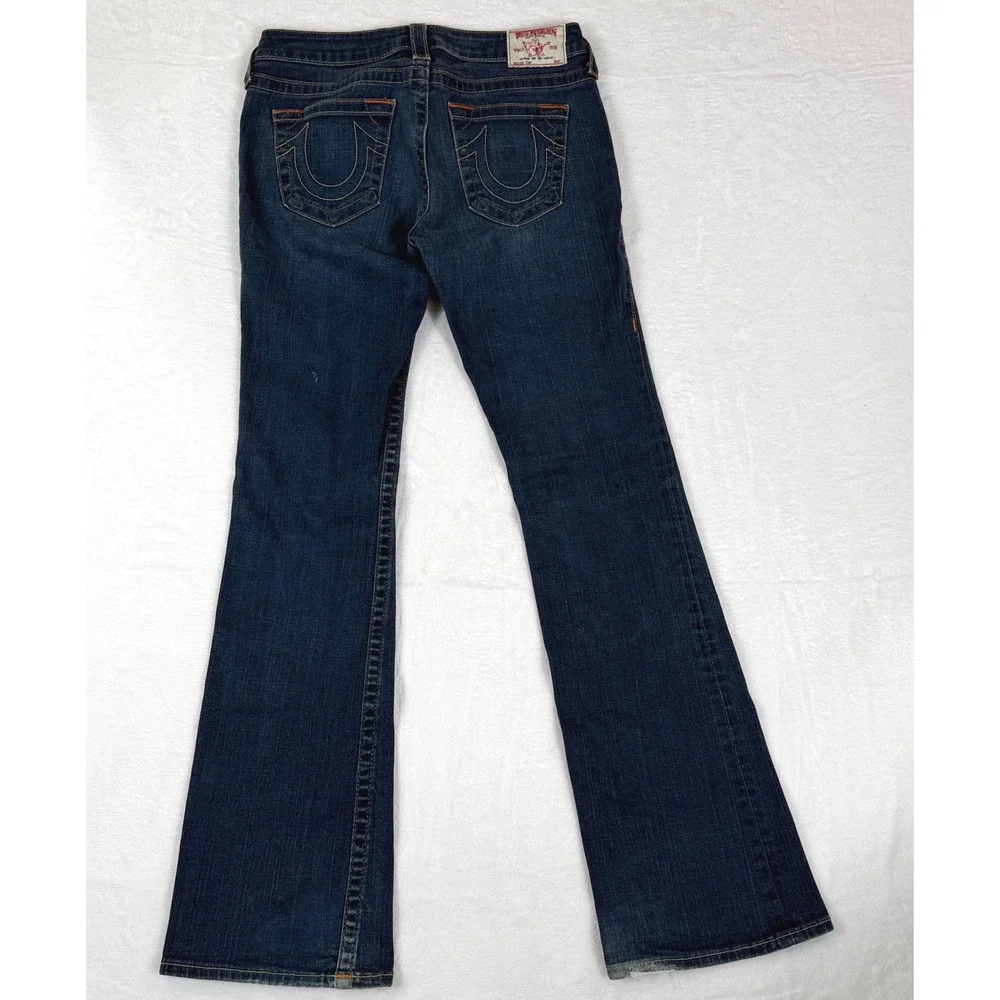 True Religion Tori Bootcut Jeans Dark Wash Blue Denim Mens Size 29 Made in USA